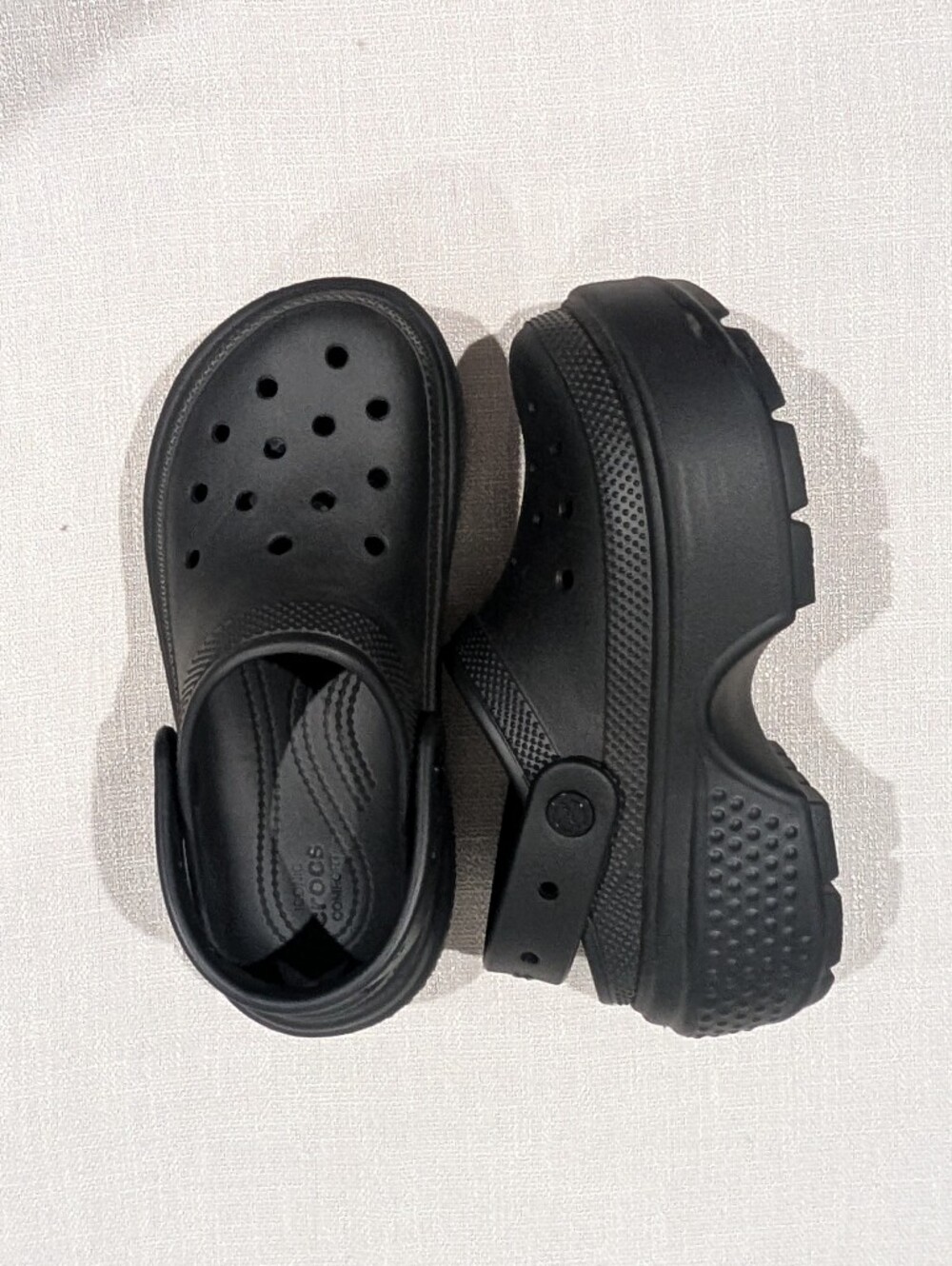 Women's Platform Crocs Black Size 7